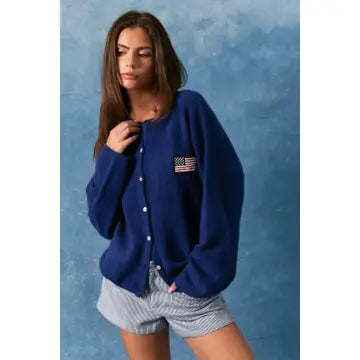 Classic Americana Flag Cardigan