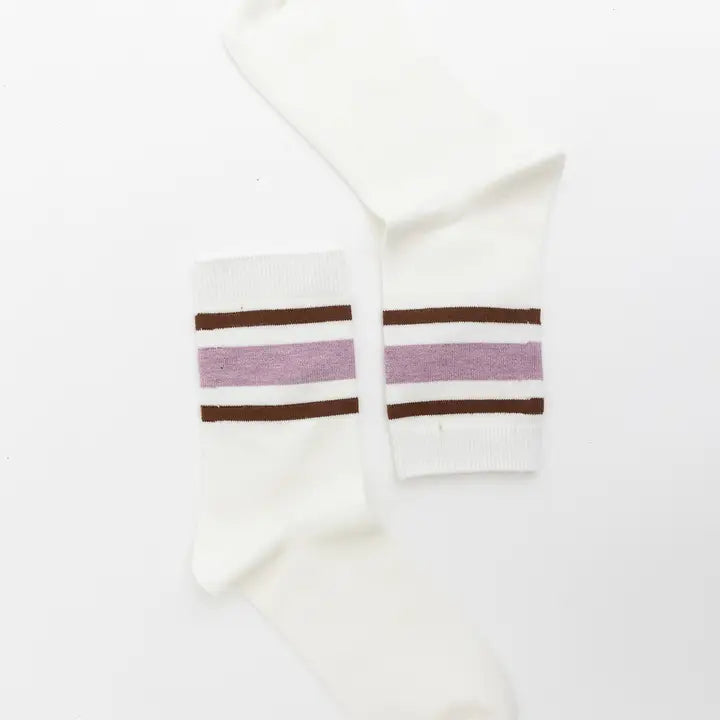 Retro Stripe Style Crew Socks