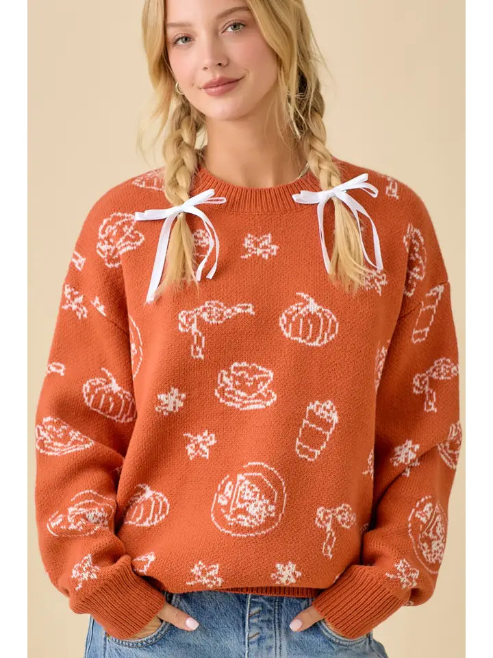Pumpkin Spice Long Sleeve Sweater