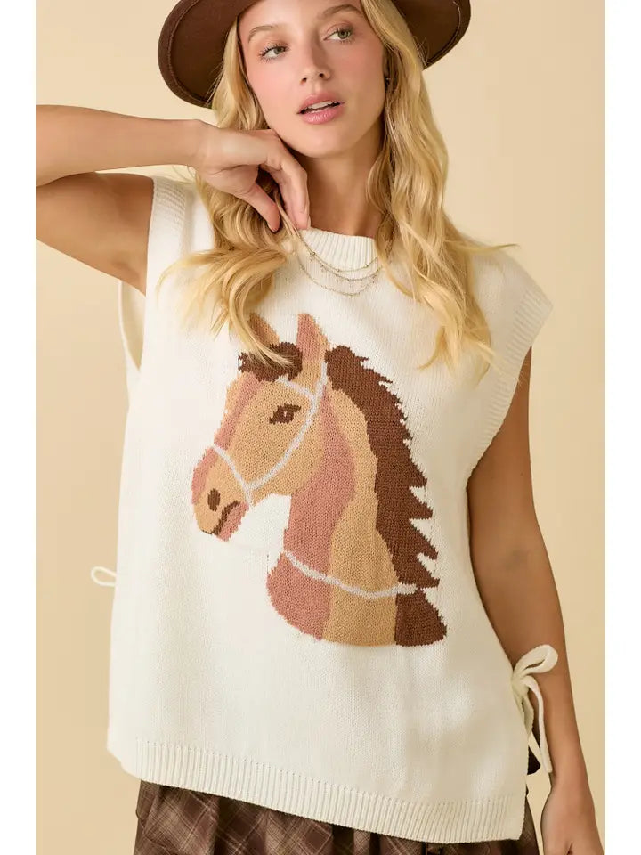 Wild West Horse Sweater Tank