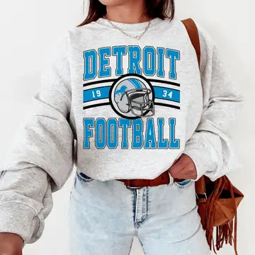 Detroit Lions Football Helmet  Sweatshirt