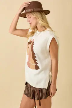 Wild West Horse Sweater Tank