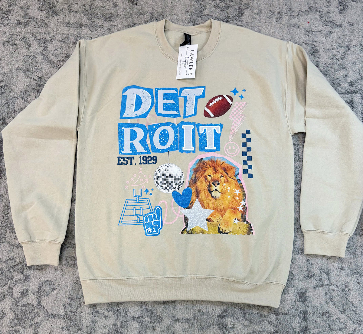 Detroit Lions Retro Graphic Sweatshirt