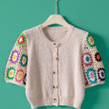 Square Crochet Button Up Sweater