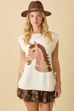 Wild West Horse Sweater Tank