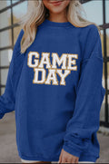 Blue Glitter Game Day Sweatshirt