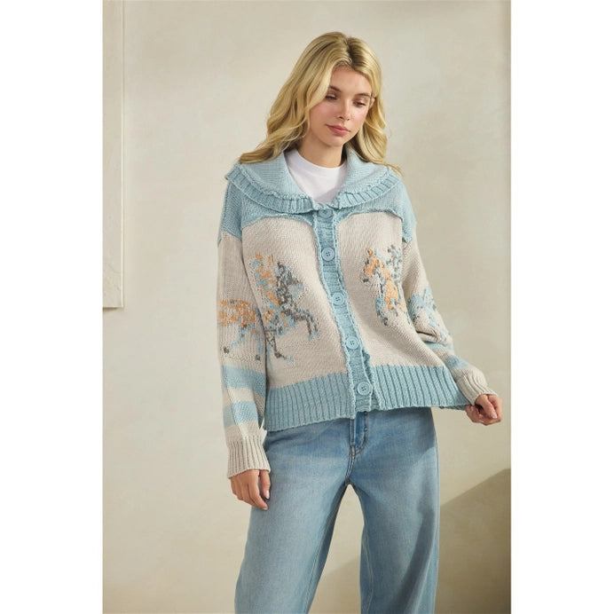 Horse Print Sweater
