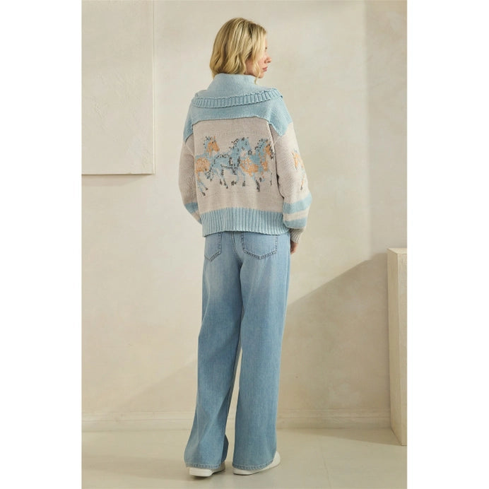 Horse Print Sweater