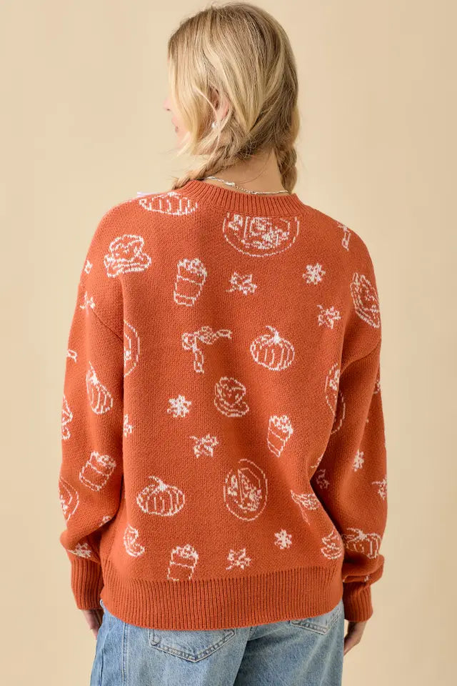 Pumpkin Spice Long Sleeve Sweater