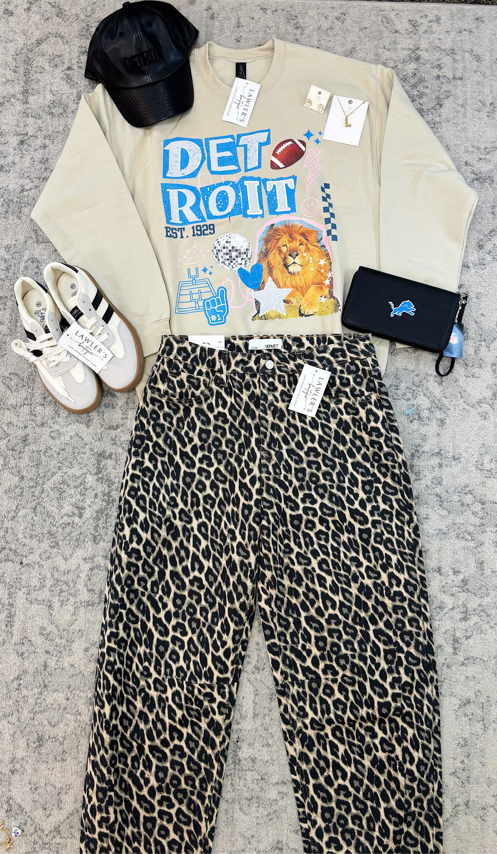 Detroit Lions Retro Graphic Sweatshirt