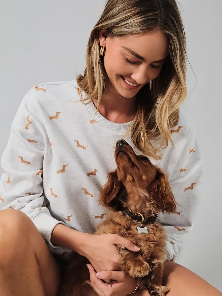 Dachshund  Print Lounge Sweatshirt