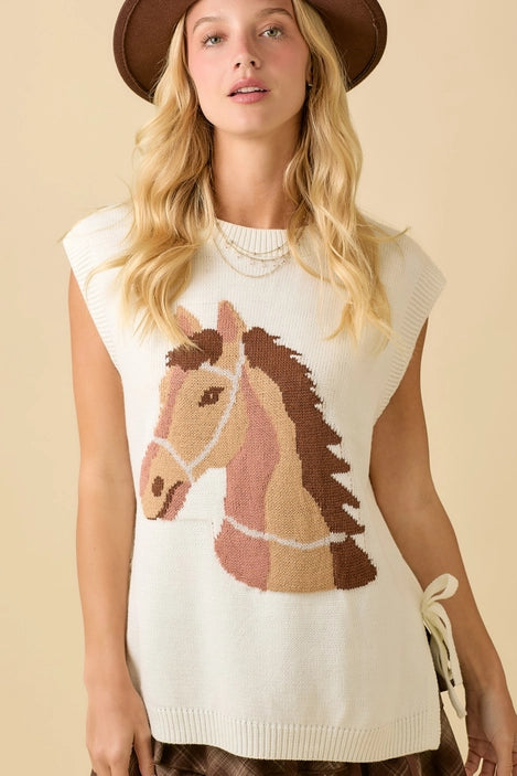 Wild West Horse Sweater Tank