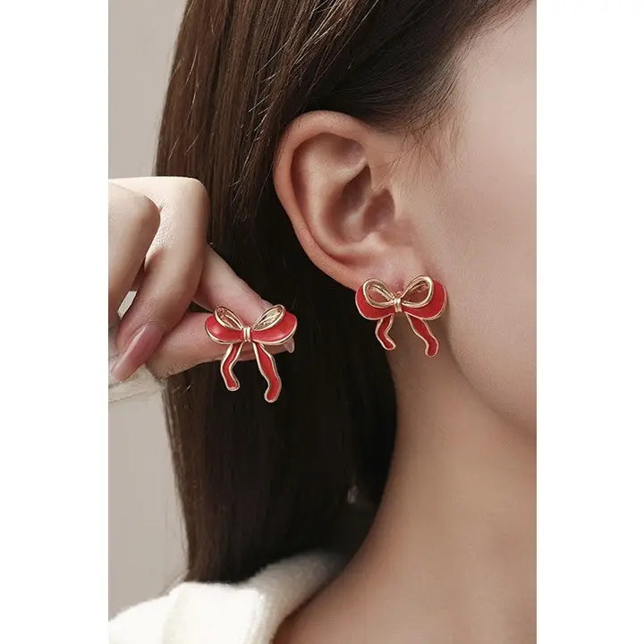Pearl Bow Earrings