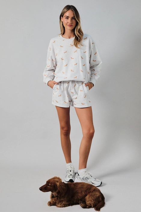 Dachshund  Print Lounge Sweatshirt