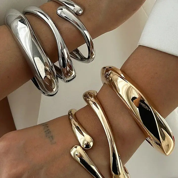Teardrop Shape Bangle Bracelet