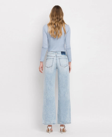 Tummy Control Super High Rise Wide Leg Jeans