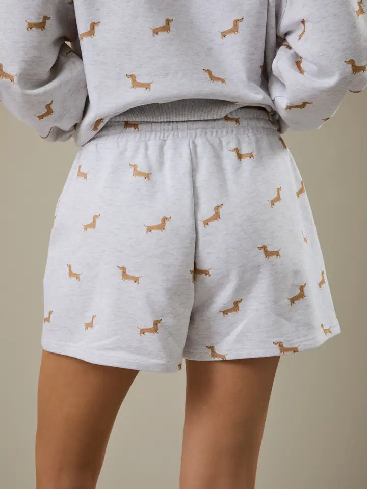 Dachshund Print Lounge Shorts