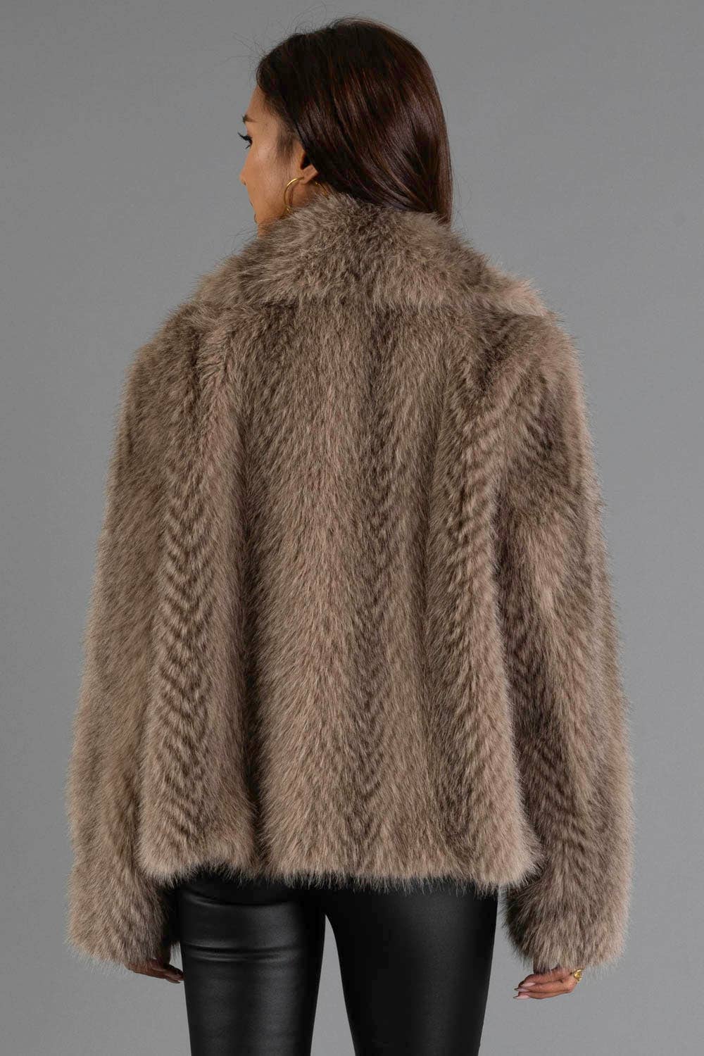 Luxe Layers Two Tone Faux Fur Jacket