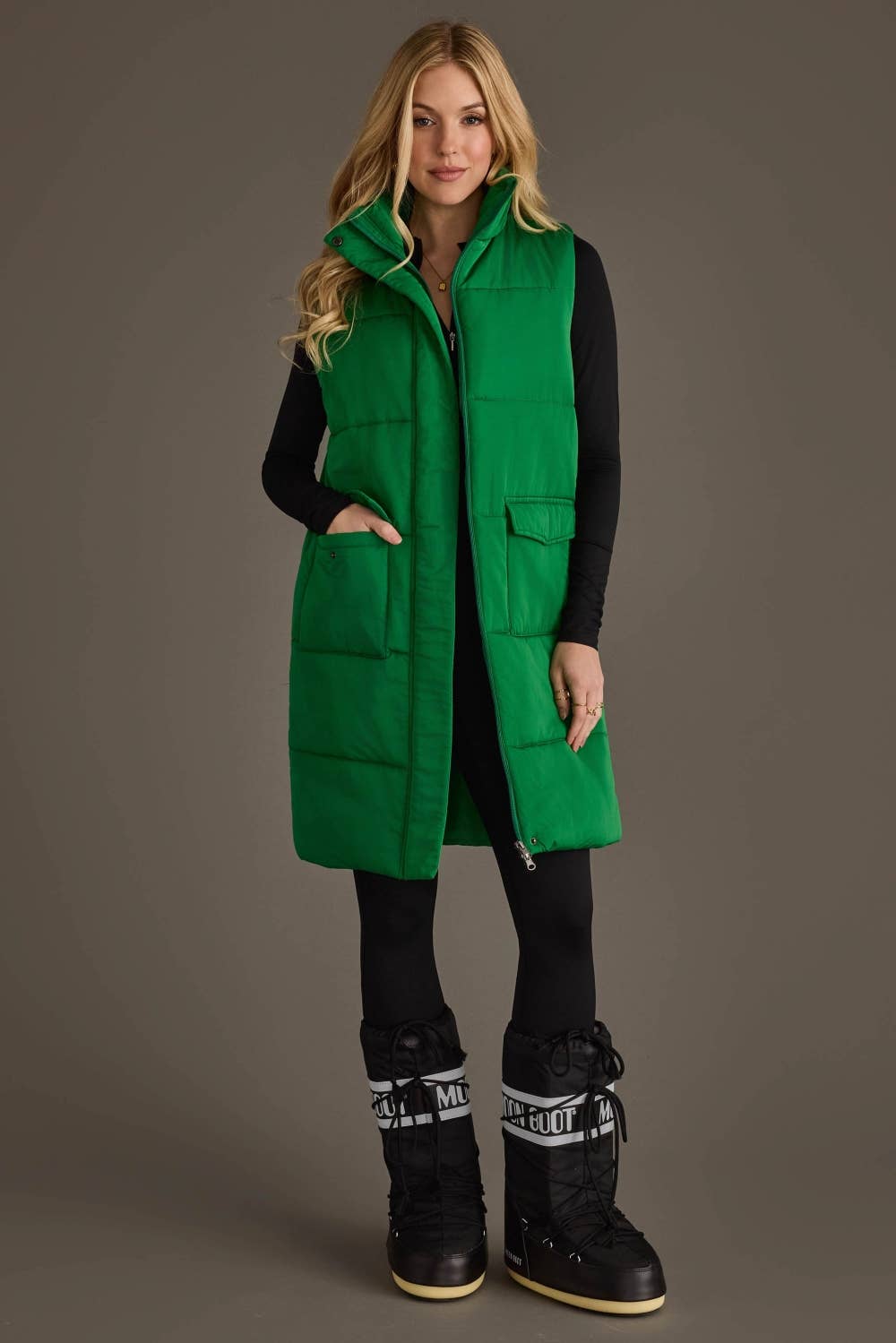 Classic Green Long Vest
