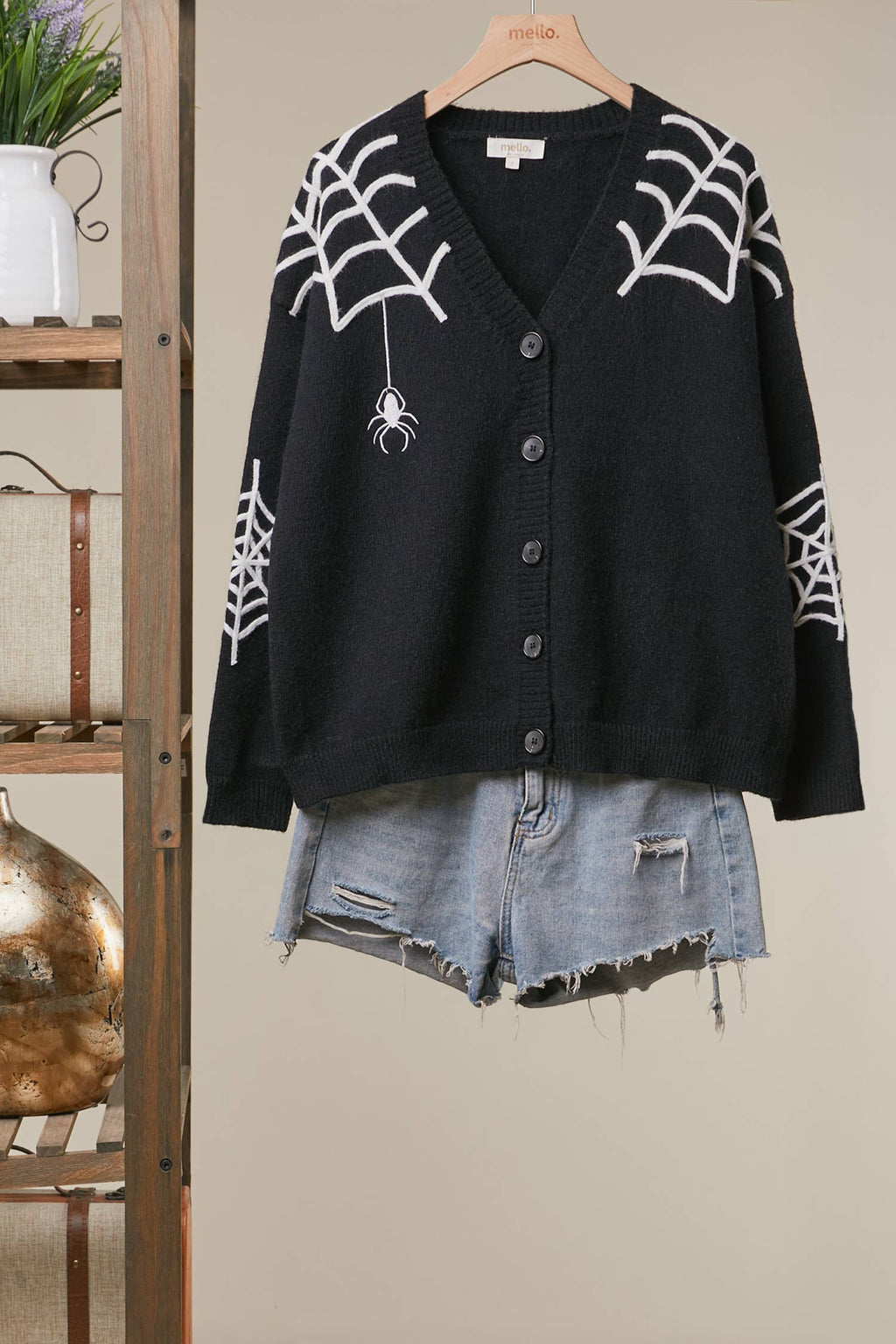 Spider Web Halloween Cardigan