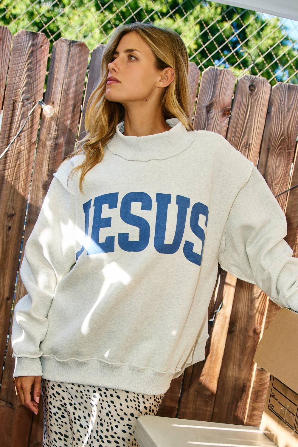 Jesus & God Is Good Reversible Sweatshirt