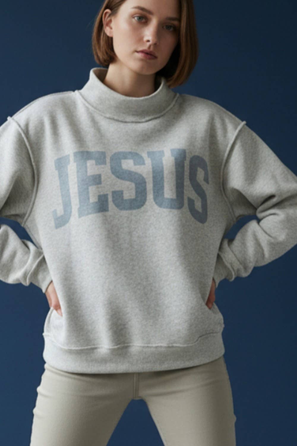 Jesus & God Is Good Reversible Sweatshirt