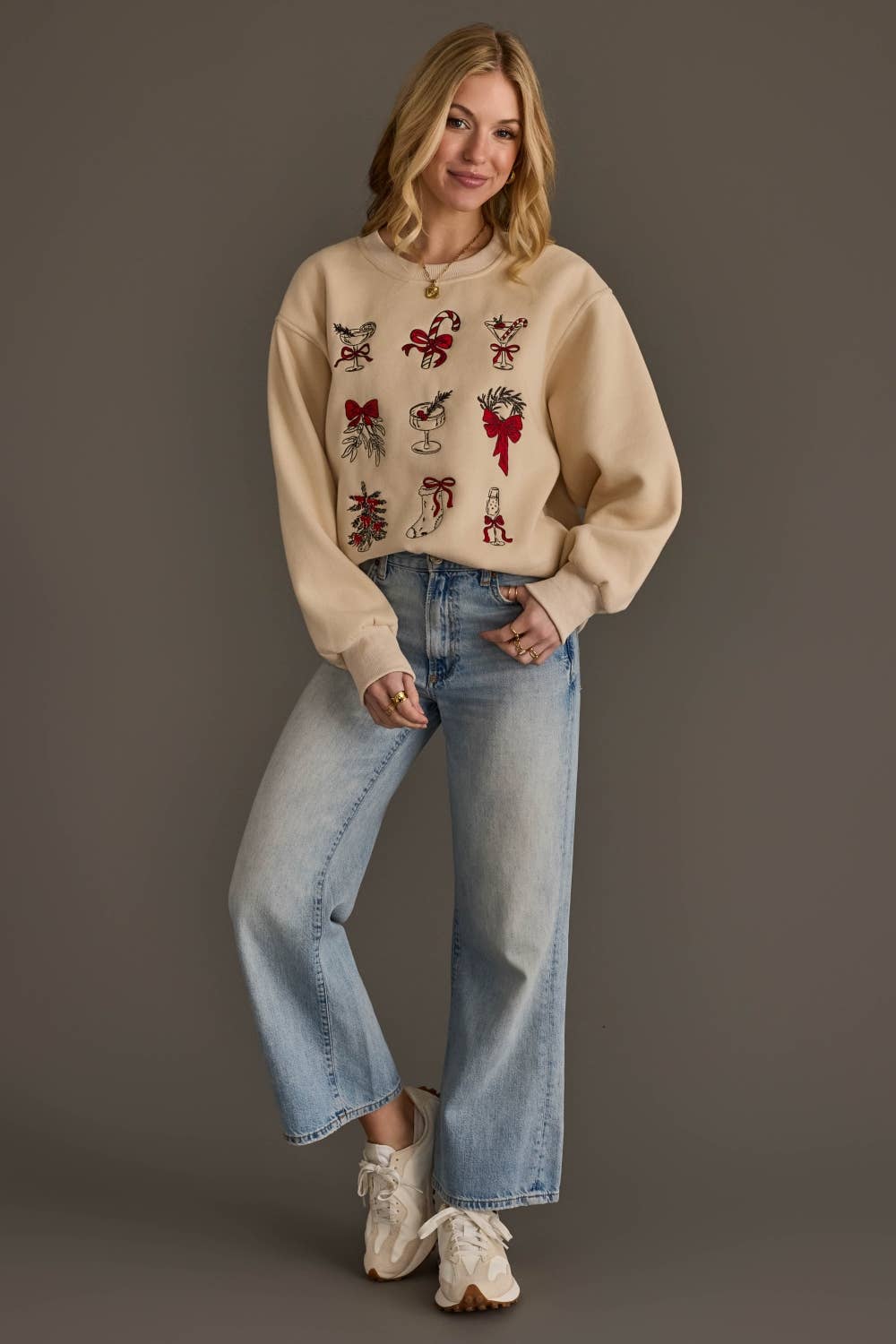 Christmas Cheer Embroidered Sweatshirt