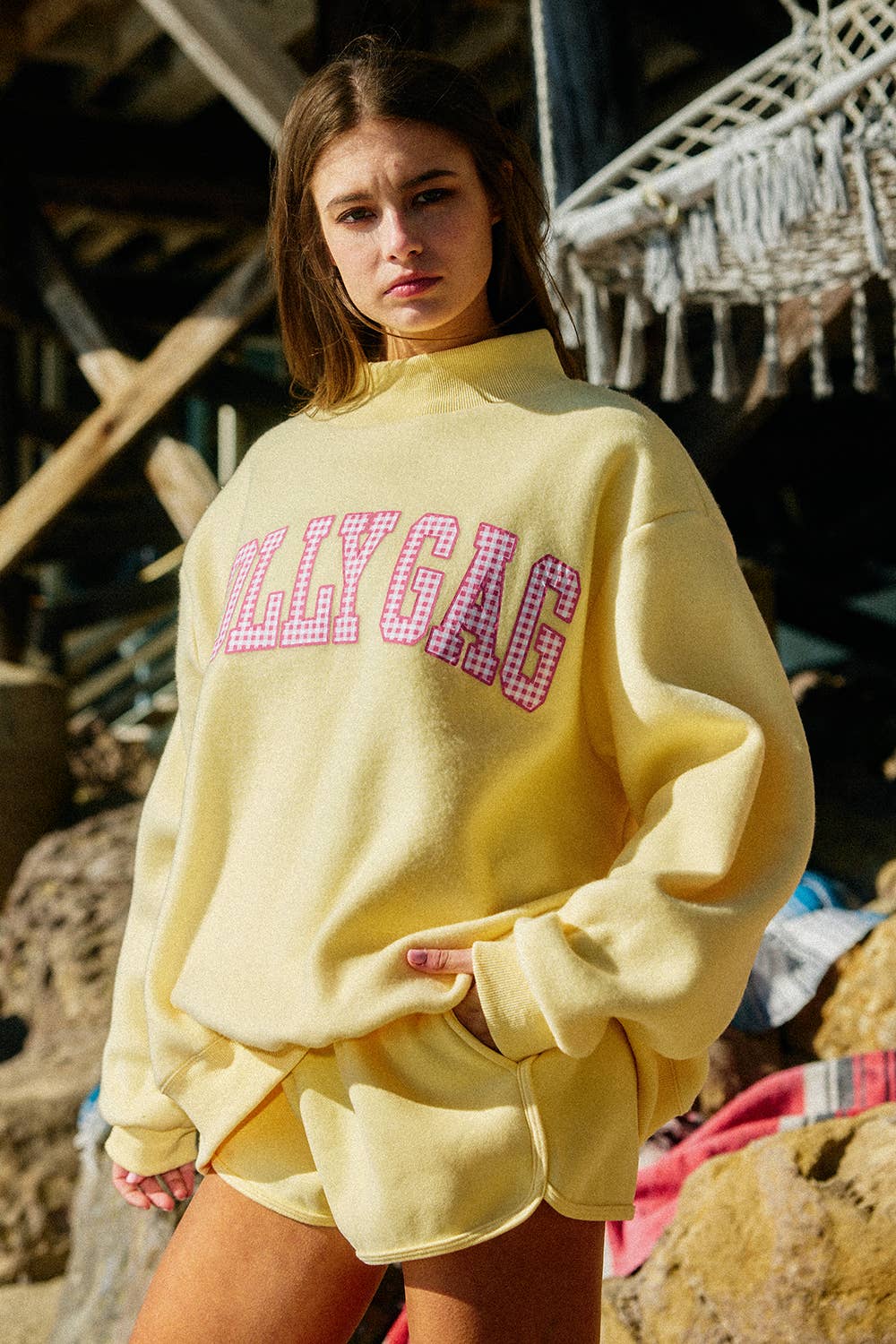 Dilly Dally/ Lolly Gag Reversible Mockneck Sweatshirt