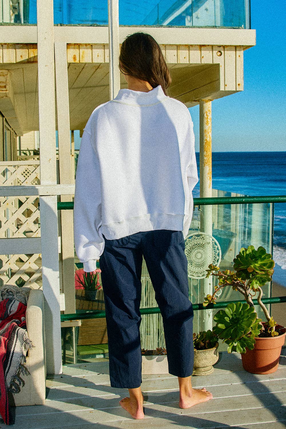 Exactly Where You Need to Be Reversible Mock-Neck Sweatshirt