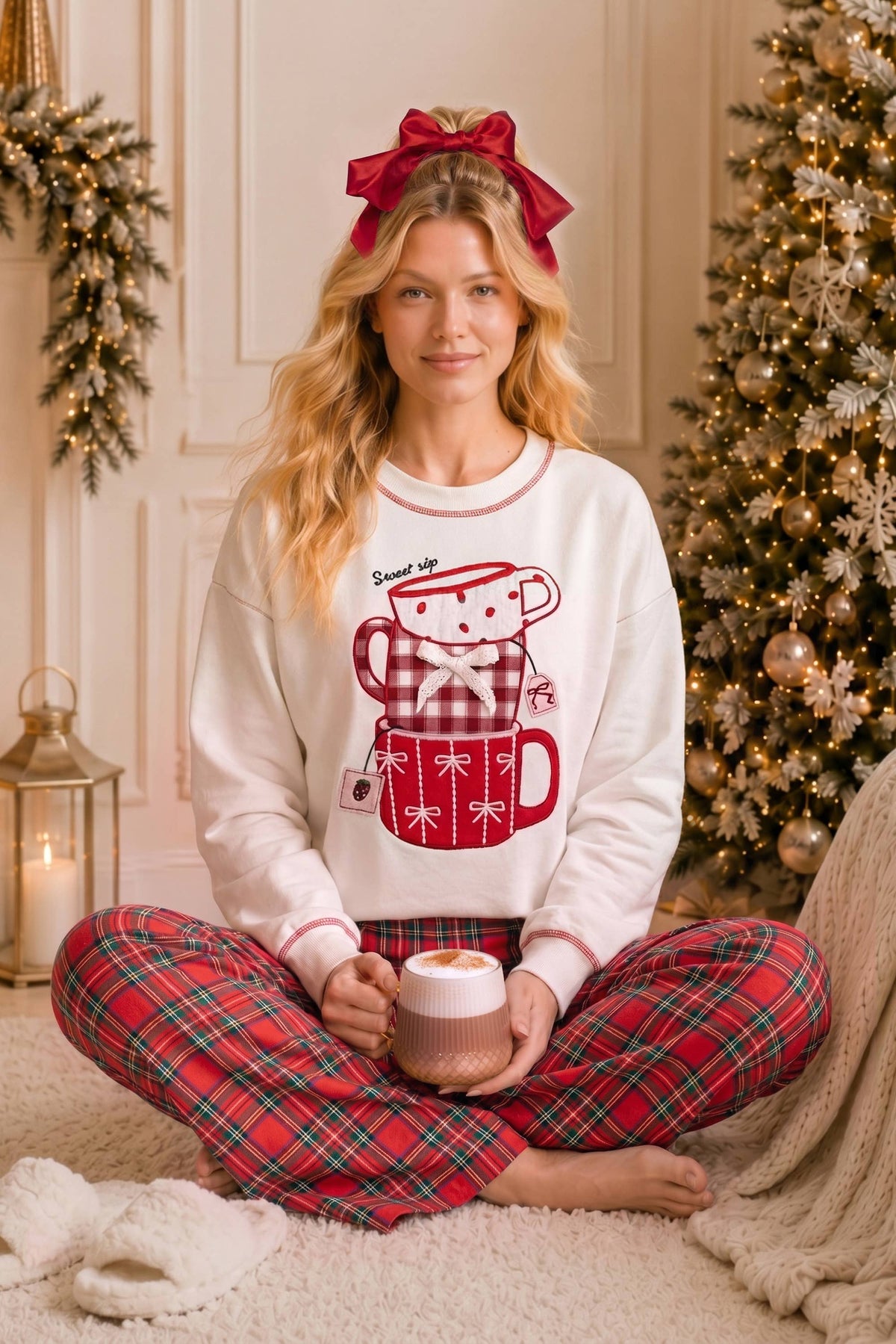 Merry Sips Christmas Mug Sweatshirt