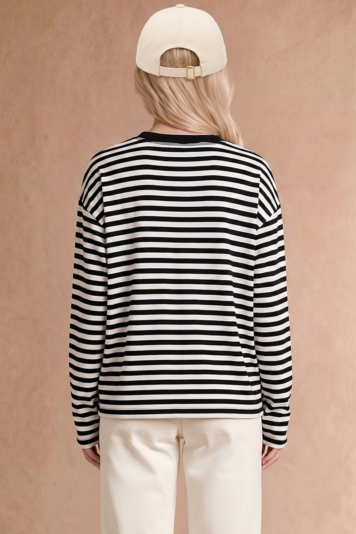 Hey Boo Striped Ghost Top