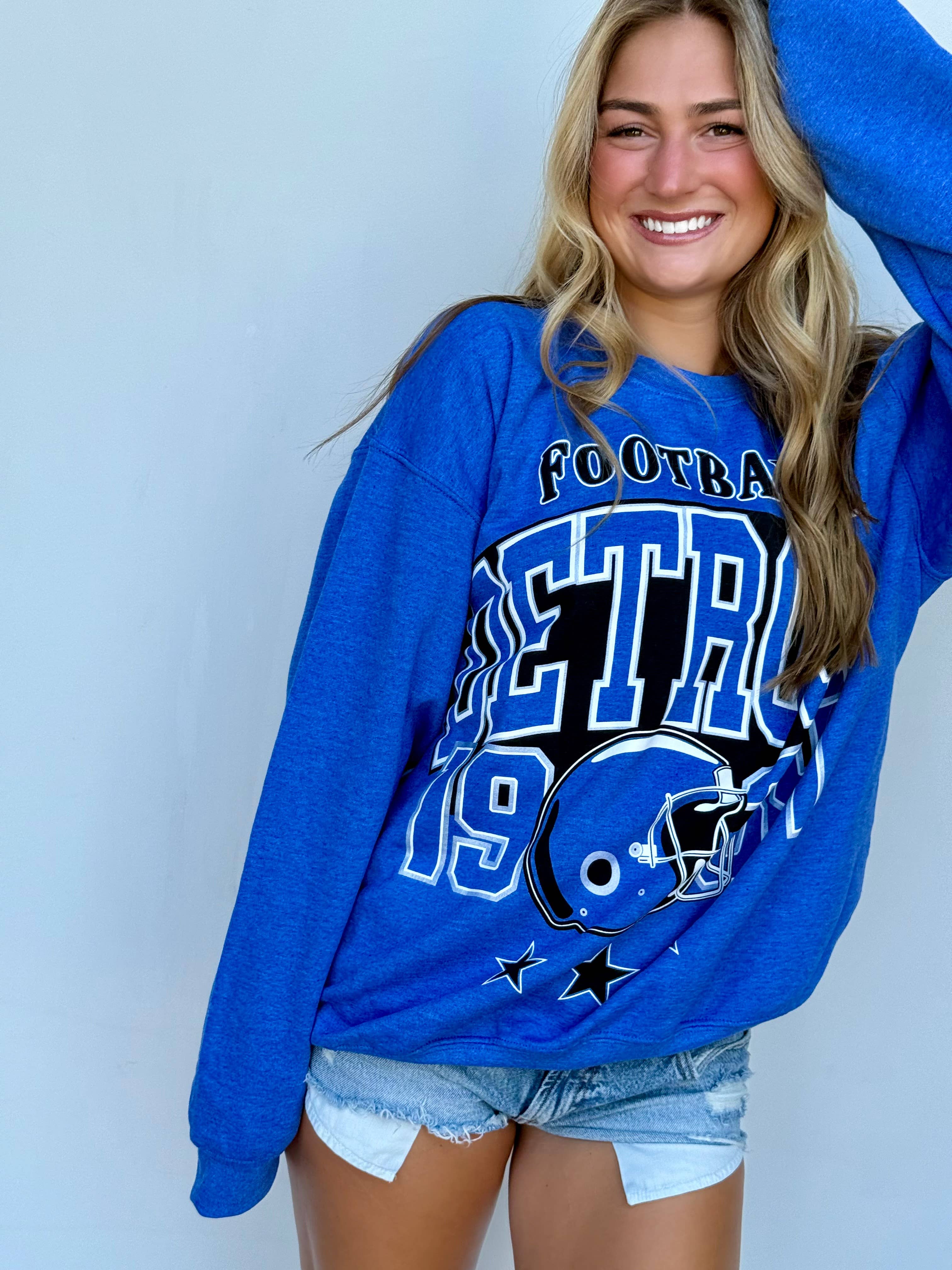 Detroit Oversized Print Sweatshirt