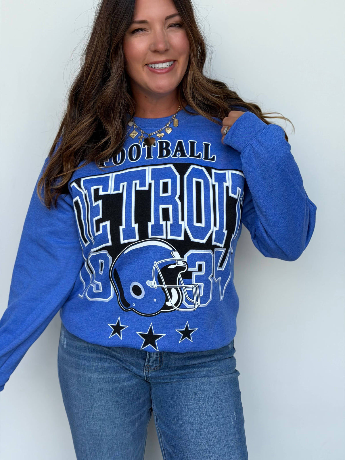 Detroit Oversized Print Sweatshirt