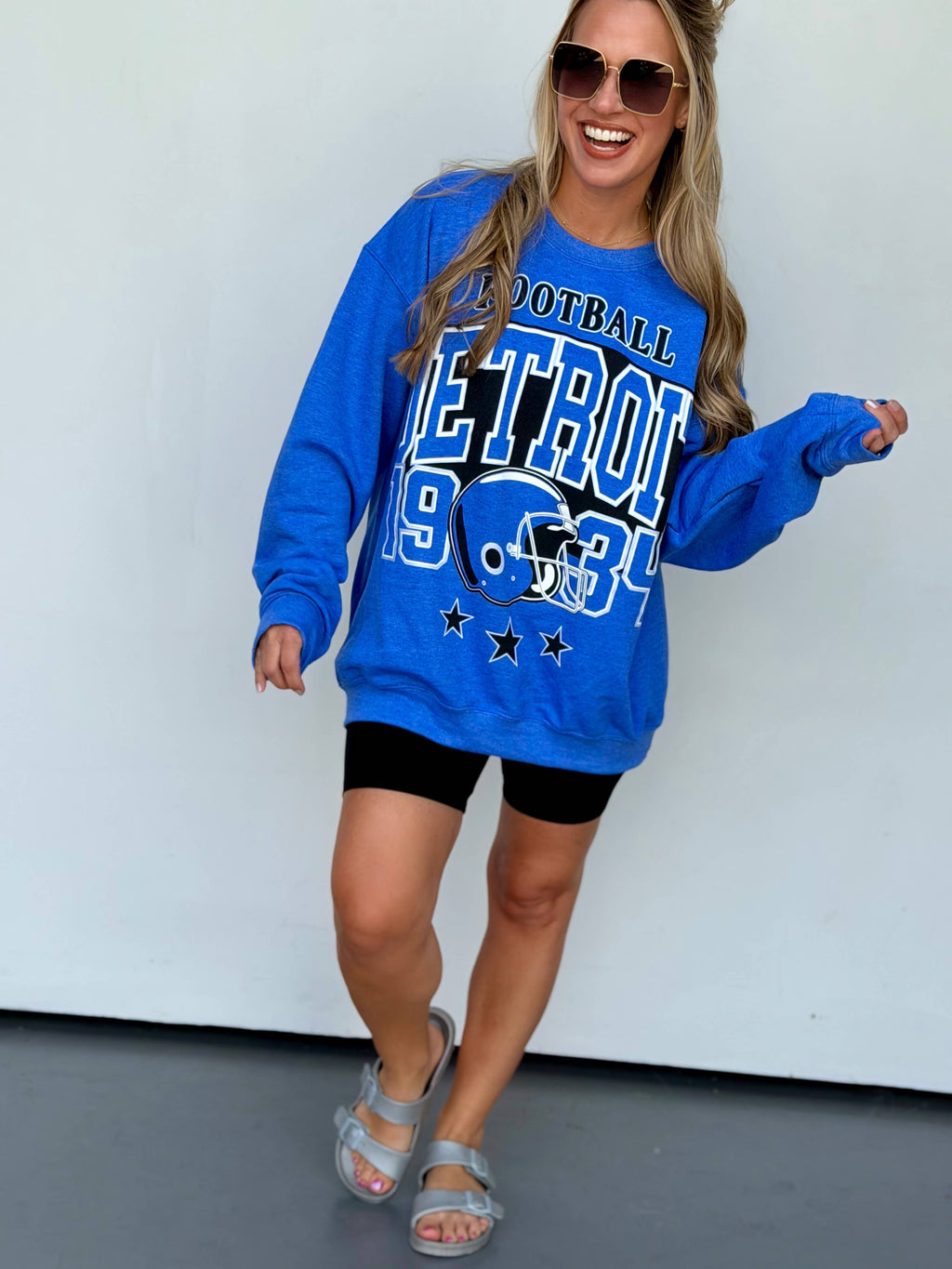 Detroit Oversized Print Sweatshirt