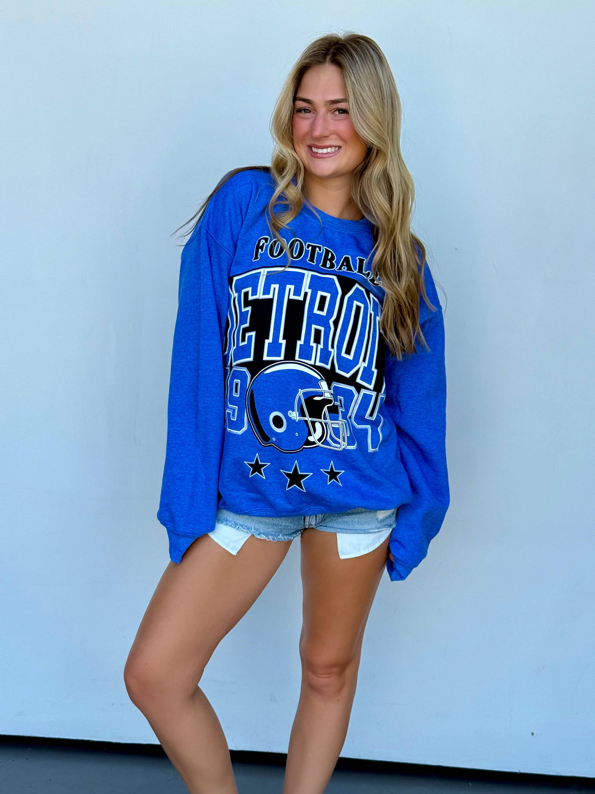 Detroit Oversized Print Sweatshirt