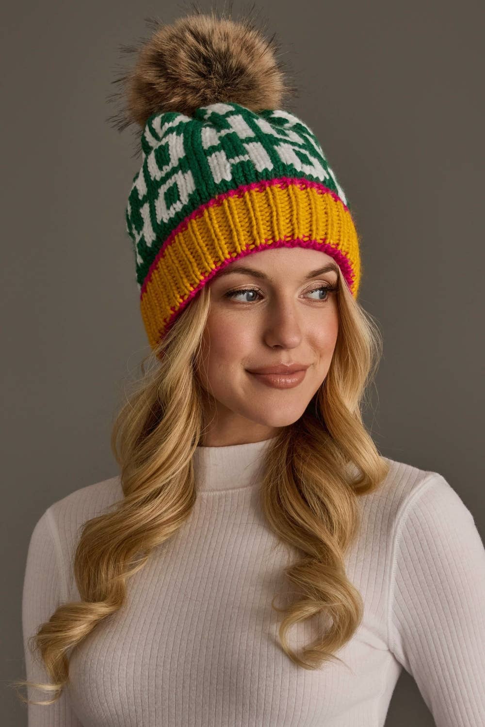 Ho Ho Ho Pom Beanie Hat