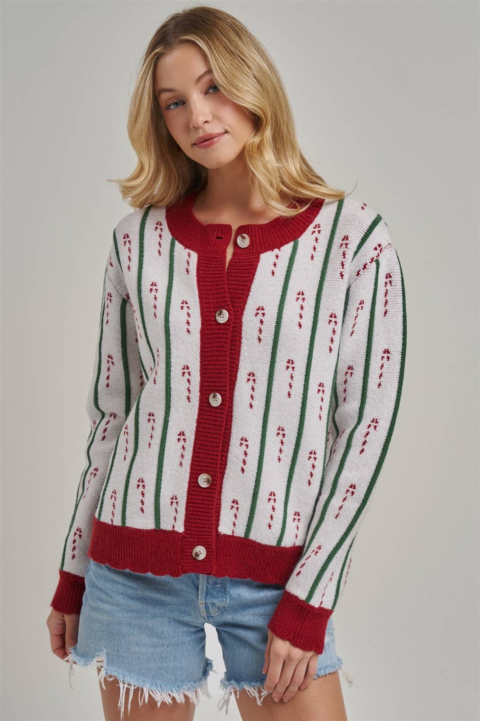 Candy Cane Lane Christmas Cardigan