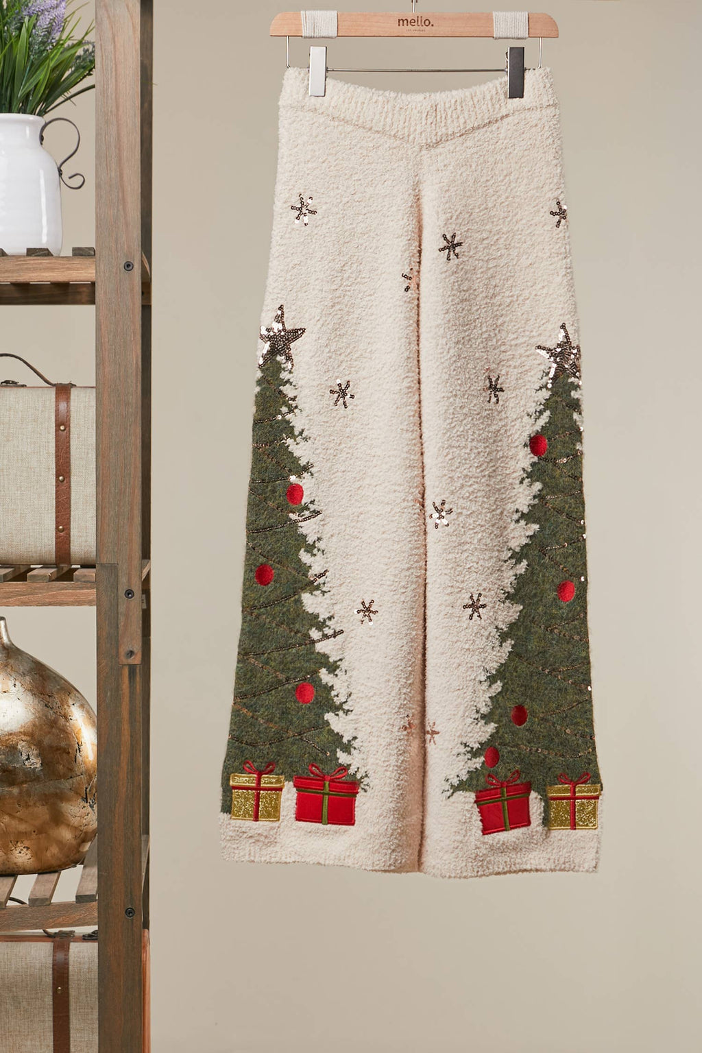 Christmas Tree Wide Leg Cozy Pants