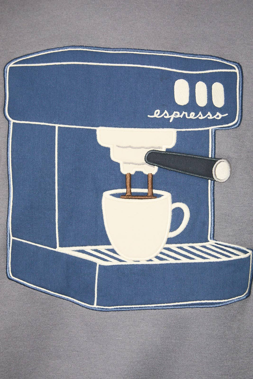 Coffee Machine Graphic Oversized Crew Neck Sweatshirt