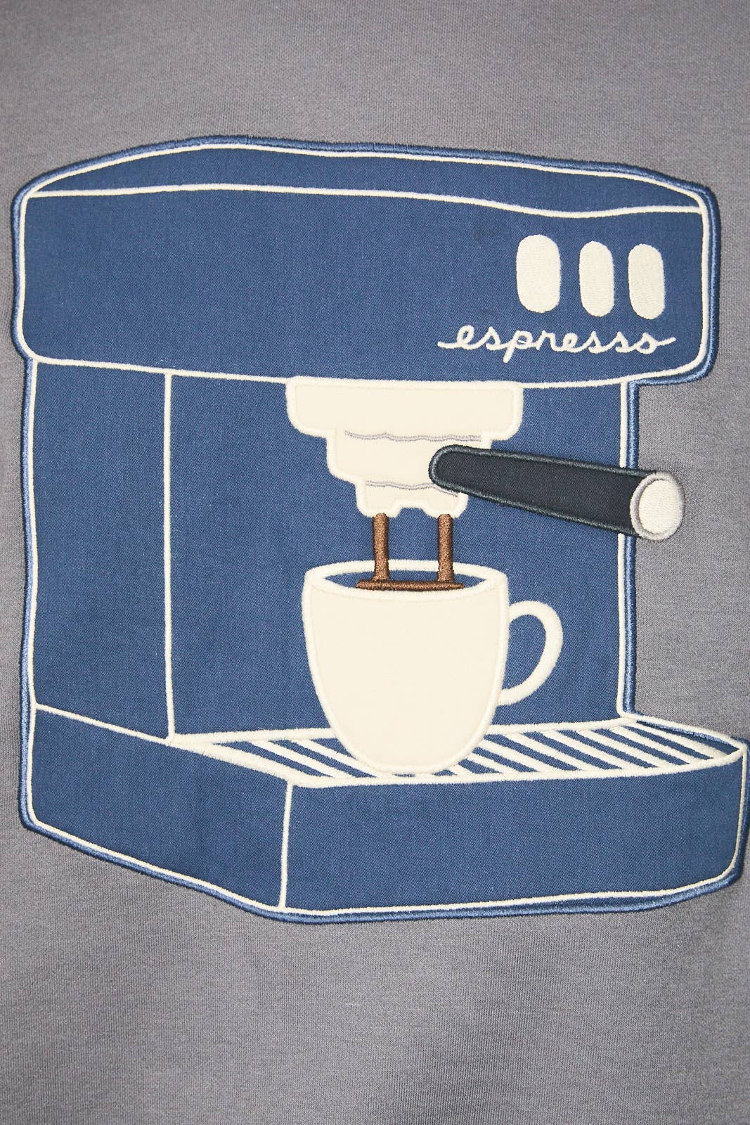Coffee Machine Graphic Oversized Crew Neck Sweatshirt