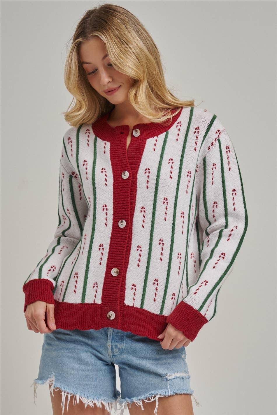 Candy Cane Lane Christmas Cardigan