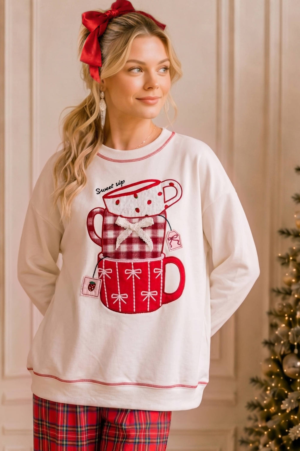 Merry Sips Christmas Mug Sweatshirt
