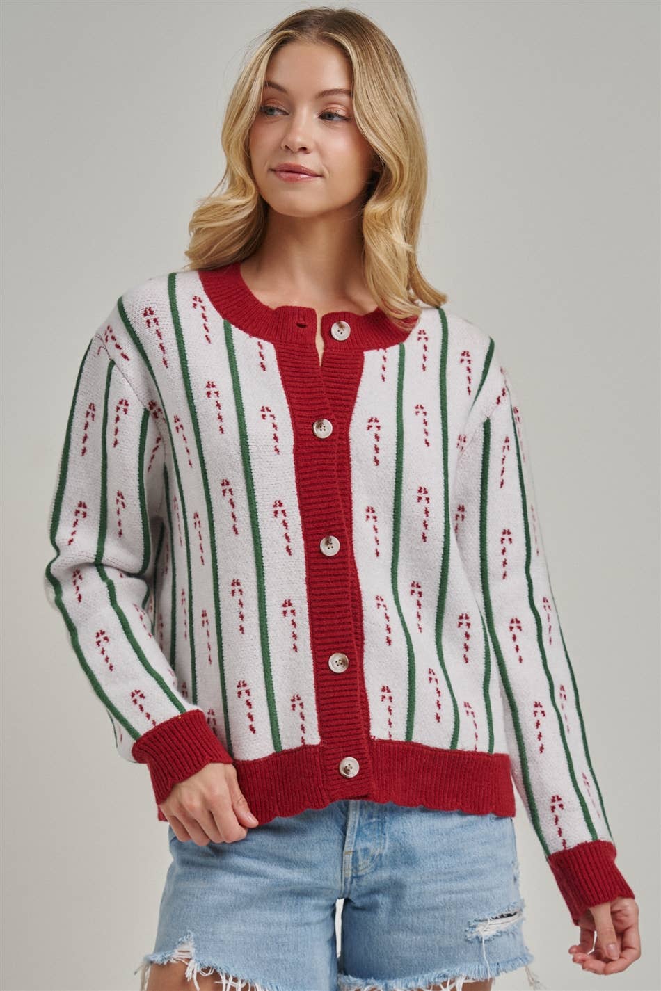 Candy Cane Lane Christmas Cardigan