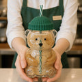Bear Glass Tumbler with Straw